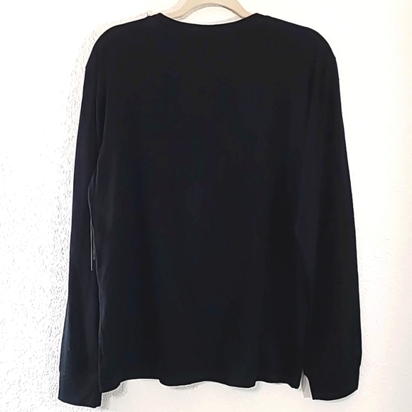 *NWT* U.S. POLO ASSN Men's Black Long Sleeve Shirt w/Red Logo, size Medium - Picture 5 of 6